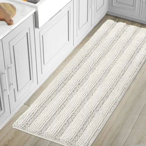 Miniatura 121 de H.VERSAILTEX - Alfombras de baño, juego de 2 piezas, alfombra de contorno para baño, juego de alfombras para inodoro, alfombra antideslizante