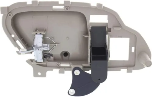 Miniatura 5 de KarParts360 Manija de puerta interior para Chevy K3500 Bisel beige con palanca cromada 1995-2000 con botón de bloqueo de puerta Recorte