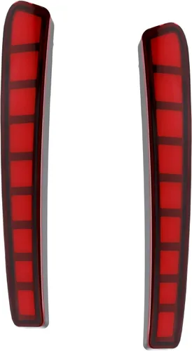 Miniatura 9 de iJDMTOY Luces reflectoras de parachoques LED de lente roja compatibles con Toyota Corolla Sedán 2019-22, funciona como faros antiniebla traseros