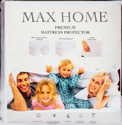 Miniatura 2 de Protector de colchón prémium 100% impermeable, tamaño individual, absorbente, algodón, cama, transpirable, con bolsillos elásticos, funda suave