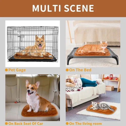 Miniatura 6 de NAMOTEK Cama para gatos autocalentable para interiores y exteriores, súper suave, autocalentable, almohadilla térmica lavable para gatos y perros