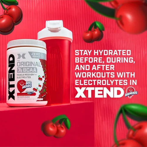 Miniatura 5 de Xtend Polvo Original BCAA, 7g de BCAAs y 2.5g de L-Glutamina para la Recuperación Muscular, Hidratación y Músculo Delgado, Bebida Sin Azúcar