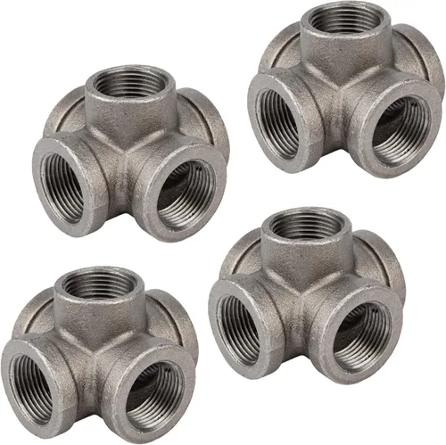 Miniatura 14 de PIPE DECOR - Brida de piso cuadrada de 1 pulgada, paquete de 4 unidades, hierro maleable, compatible con tubos de plomería de acero negro de un