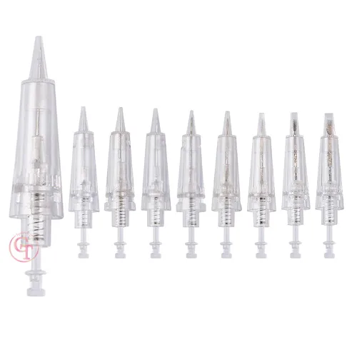 Cartucho de agujas de maquillaje permanente para máquina de tatuaje Eyliner de cejas 1P 3P 5P 5F 7F para sombra de cejas en polvo degradado