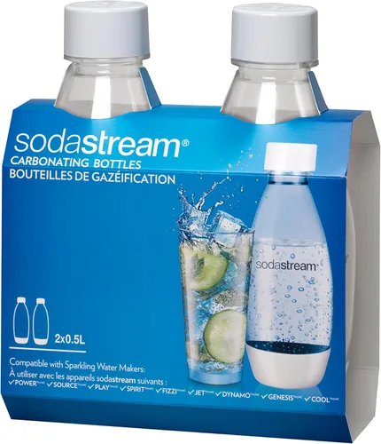 Miniatura 5 de SodaStream 0.5L Paquete Doble de Botellas delgadas aptas para lavavajillas (Negro)