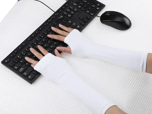Miniatura 43 de Allegra K Calentadores de brazo sin dedos unisex de moda clásica