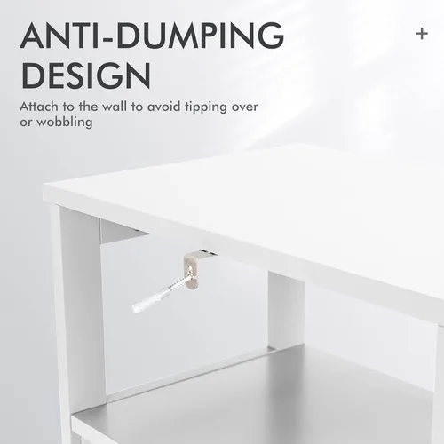 Miniatura 7 de COSTWAY Armario de almacenamiento de baño, organizador de almacenamiento independiente con cajones profundos y estante ajustable, gabinete de piso