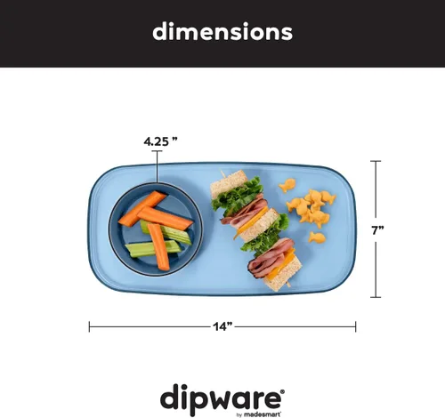 Miniatura 3 de madesmart dipware - Plato pequeño para servir, apilable y extraíble, para salsa, queso, ensalada, aceitunas, apto para lavavajillas y microondas