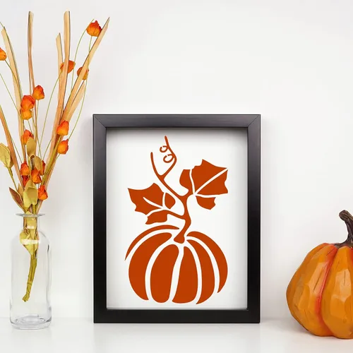 Miniatura 5 de Clabby 5 hojas de plantillas de Acción de Gracias y otoño para pintar en madera, plantillas reutilizables de calabaza de otoño grandes