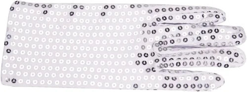 Miniatura 6 de PURFUN Guantes de baile de lentejuelas brillantes para adultos, disfraz de Halloween, guantes cortos con purpurina