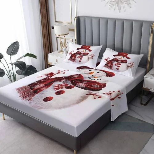 Miniatura 8 de Sábanas de Navidad tamaño individual – Sábanas de cama a rayas rojas y verdes, microfibra suave, bolsillo profundo, sábanas y fundas de almohada
