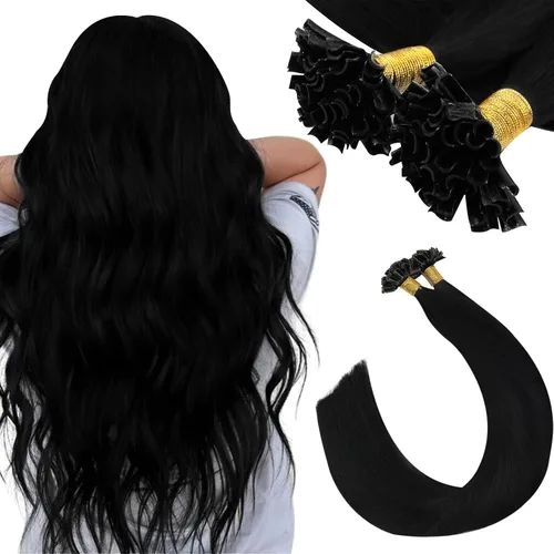 Miniatura 29 de Ugeat - Extensiones de cabello humano con microanillo, 14 pulgadas, extensiones de cabello Remy con microcuentas de 1 gm/hebra, 50 gms, extensiones