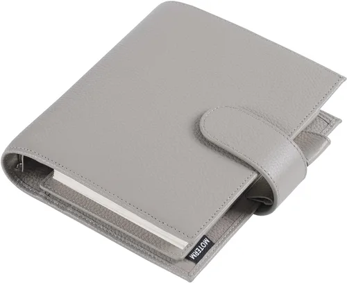 Miniatura 15 de Moterm A6 Anillos de Lujo Planificador - Carpeta Organizadora de Cuero Genuino (Anillo de 30mm, Negro Acolchado) - NO es un A6 Estándar