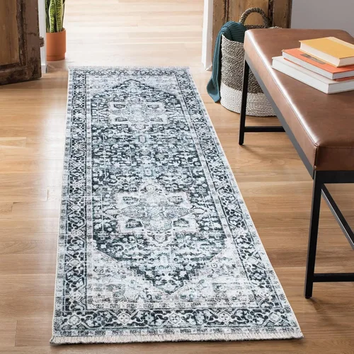 Miniatura 29 de Bloom Rugs Alfombra lavable antideslizante de 2 x 3 pies, color azul/verde/mandarina, alfombra tradicional oriental para sala de estar, dormitorio