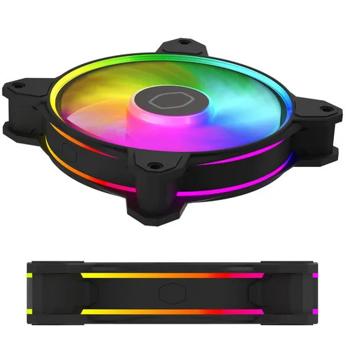 Miniatura 14 de Cooler Master MF120 Halo² Carcasa Enfriador de Líquido Ventilador de Enfriador de Aire, Ventilador de 120mm, Anillos aRGB de Bucle Dual, PWM
