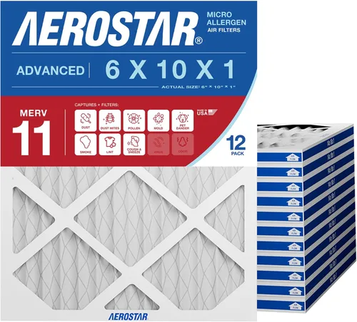 Miniatura 12 de Aerostar Multi - Filtro de aire de 1 pulgada para aire acondicionado y horno, Blanco