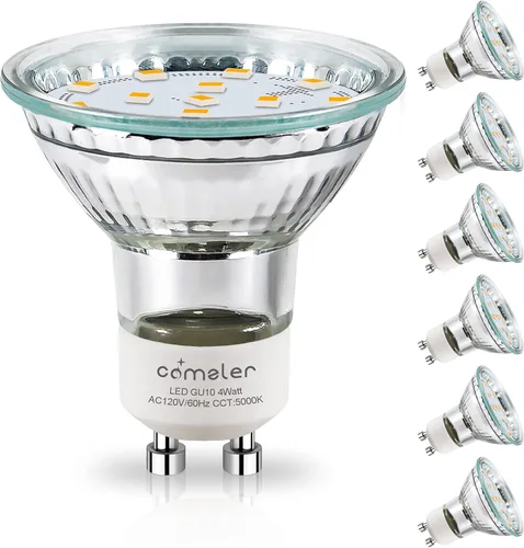 Miniatura 10 de comzler Bombilla LED GU10, 2700 K blanco cálido suave, equivalente a halógeno de 50 W, repuesto de iluminación de riel empotrado, 120 V, 4 W, 400
