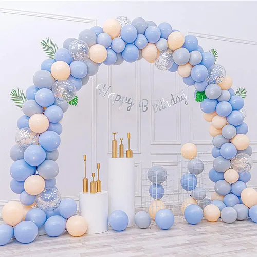 Miniatura 7 de Globos de fiesta azul pastel de 5 pulgadas, 100 mini globos de látex azul macarrón para decoración de cumpleaños, boda, baby shower (azul pastel)