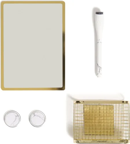Miniatura 11 de U Brands Kit de accesorios para casillero, artículos esenciales para el regreso a clases, rosa, 6 piezas, incluye pizarra blanca, espejo