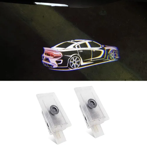 通用 Luces con logotipo para puerta de automóvil, lámparas proyectoras LED de cortesía, accesorios compatibles para Charger de coche 2012-presente