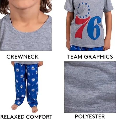 Miniatura 5 de Ultra Game Conjunto de pijama y camiseta oficial de la NBA de 2 piezas para jóvenes Tallas de niño