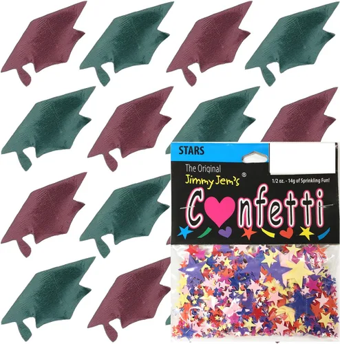 Miniatura 61 de Confetti Grad Cap Negro, Azul Marino Combo - 2 bolsas de media onza (1 oz)