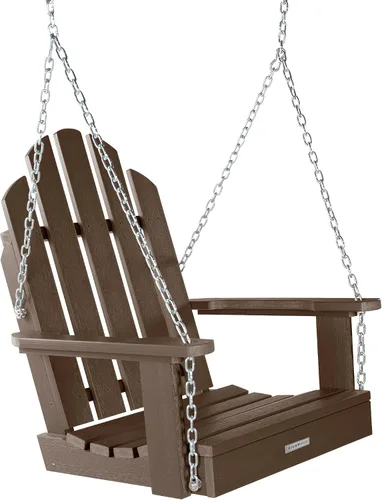 Miniatura 8 de highwood Classic Westport Adirondack - Columpio de porche para 1 persona, color negro