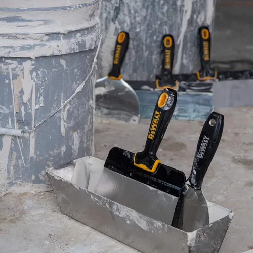 Miniatura 4 de DEWALT Juego de Espátulas para Encintado de Acero Inoxidable y Bandeja para Masilla Espátulas para Encintado de 8, 10, 12 Pulgadas, Bandeja