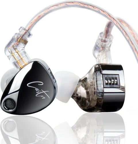 KZ Castor - Auriculares intrauditivos, sonido de graves mejorado HiFi, IEMs aislantes de ruido ajustables, auriculares con cable de doble