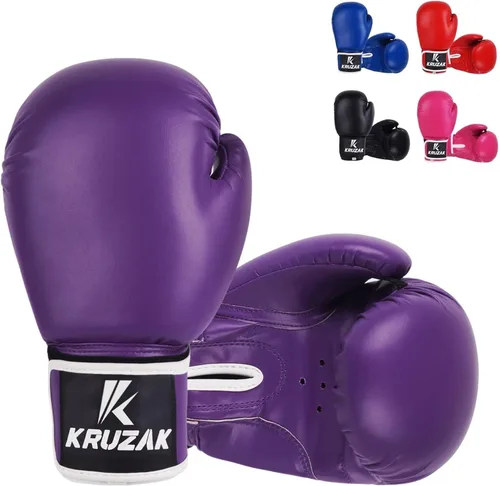Miniatura 14 de Kruzak Guantes de boxeo simples para sparring, kickboxing, Muay Thai, artes marciales y lucha MMA - Guantes de saco de boxeo para hombres y mujeres