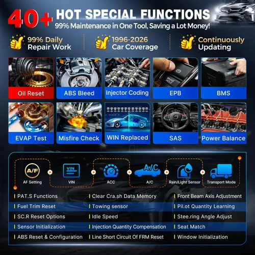 Miniatura 4 de Escáner Autel MaxiPRO MP808BT PRO 2026, 2 años de actualización con 11 adaptadores OBD, función como MaxiSYS MS906 PRO MS906MAX MP900BT, hasta