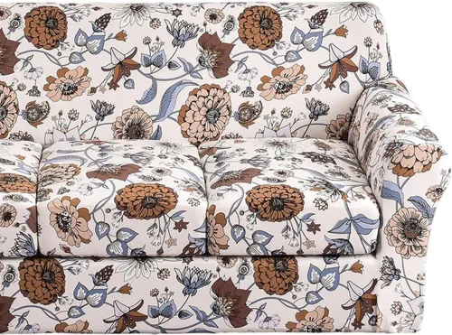 Miniatura 26 de Fundas elásticas para sofá de 1/2/3 cojines, funda estampada con fundas de cojín de asiento separadas, fundas de sofá lavables, protector de muebles