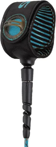 FCS Freedom Helix - Correa de surf completa de 6 pies, color azul tranquilo/negro, ligera, de origen natural, correa de surf de bioresina para ondas