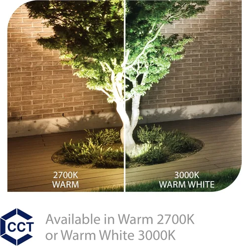 Miniatura 9 de WAC - Iluminación de paisaje, luz LED de acento básica de 12 V, 6 W con ángulo de haz ajustable de 3000 K en negro
