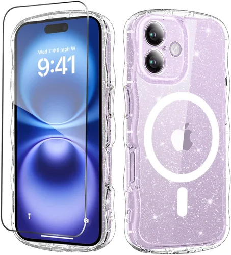 Miniatura 25 de MIODIK Compatible con Funda para iPhone Air, [Compatible con Magsafe] con Protector de Pantalla y Protección de Cámara Mejorada, Funda Protectora