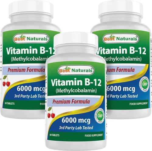 Miniatura 12 de Best Naturals Vitamina B-12 como metilcobalamina (metil B12), 6000 mcg comprimido, 60