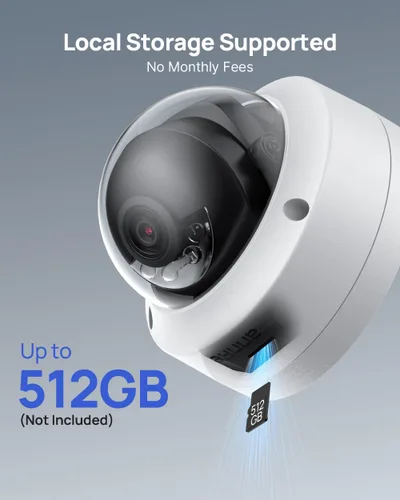 Miniatura 7 de ANNKE Cámara de seguridad C800 4K 8MP PoE con foco de visión nocturna a color, detección de vehículos y humanos AI, grabación 24/7 con audio, IP67