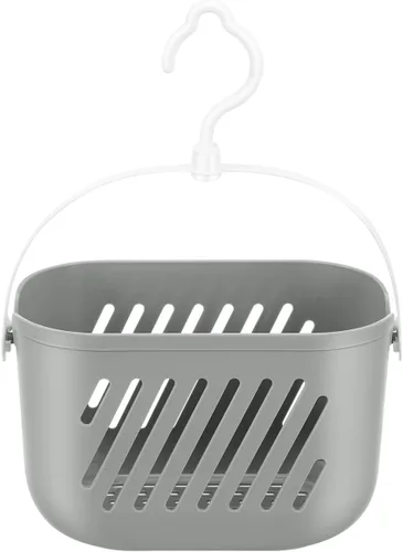 Angoily Organizador de ducha colgante de plástico, cesta de ducha portátil, organizador de cocina, cesta de almacenamiento con gancho para el hogar,