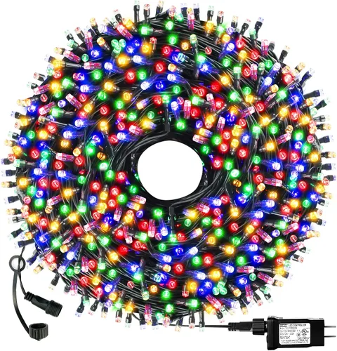 Miniatura 9 de Guirnalda de luces de Navidad con enchufe de extremo a extremo, 8 modos, 108 pies, 300 LED, IP55, impermeable, con certificación UL
