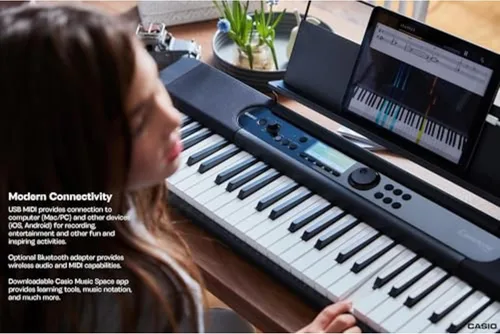 Miniatura 4 de Casio Casiotone CT-S400 - Teclado portátil sensible al tacto de 61 teclas Sonido AiX, 600 tonos, 200 ritmos, curva de tono, USB-MIDI, altavoces
