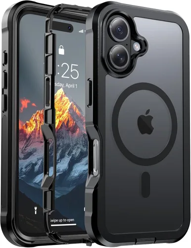 Miniatura 54 de jaroco - Funda magnética compatible con MagSafe para iPhone 11 de 6.1 pulgadas; protección de grado militar contra caídas, de doble capa