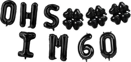 Miniatura 39 de Globos de látex de 16 pulgadas con texto en inglés "Oh I'm 14" Black Hallo Fourteen Cheers to 14 Years Old Theme Decor for Man Woman Happy 14th