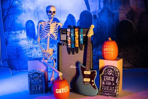 Miniatura 6 de Levy's Leathers - Correa de guitarra de poliéster de 2 pulgadas con ajuste Tri-Glide, Horror Classics (MP2H-001)