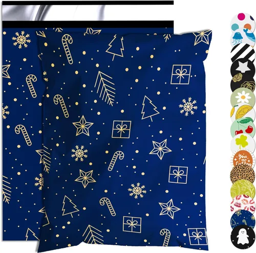Sobre de Navidad de Polietileno 6x9 Pulgadas 100 Piezas, Bolsas de Envío Resistente al Agua y a los Desgarros para Ropa, Bolsas de Envío Fuertes con