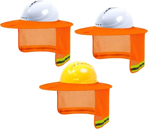 Miniatura 20 de TCCFCCT Parasol para sombrero duro, escudo de cuello de ala completa, 2 paquetes, casco duro no incluido