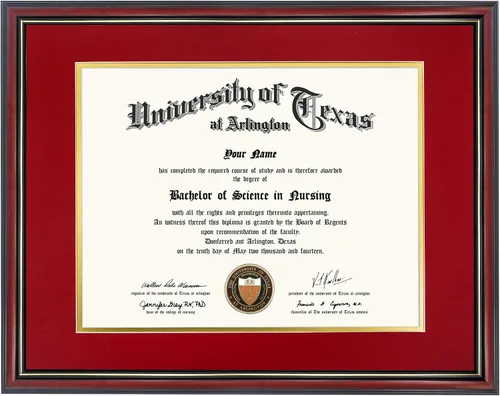 Miniatura 14 de GraduationMall Marco de diploma de certificado de 8.5 x 11, madera maciza y vidrio templado, acabado negro con ribete dorado