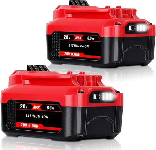 2PACK DSANKE CMCB204 6.0Ah 20V Batería de iones de litio de repuesto para batería de iones de litio Craftsman V20 CMCB204 CMCB204-2 CMCB202