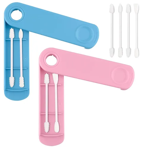 AUMIO Hisopos de algodón reutilizables para limpieza de oídos, la alternativa sostenible y sanitaria a las puntas Q de un solo uso, cero residuos y