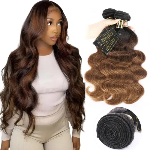 Miniatura 34 de QTHAIR Extensiones de cabello humano brasileño ondulado de grado 18A #613 con cierre de encaje HD 4x4