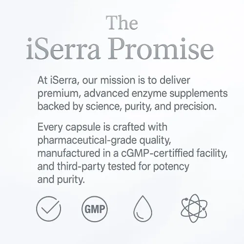 Miniatura 7 de iSerra Advanced Series Serrapeptase 250,000 SPU por cápsula (500,000 SPU por 2 cápsulas) Máxima fuerza 12 veces potente Serratiopeptidasa 90